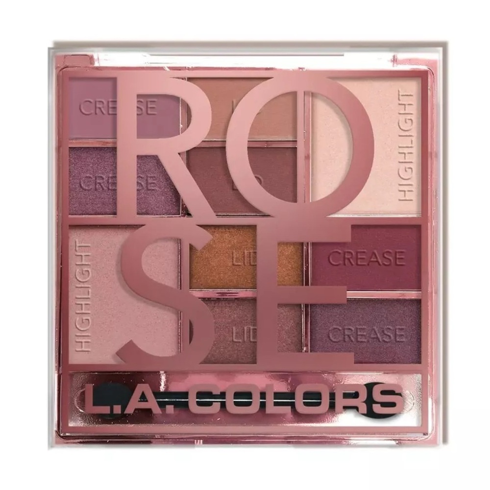 LA Colors, Color Luxe Eye Shadow Palette: Color Block Eyeshadow #CES136 ROSE